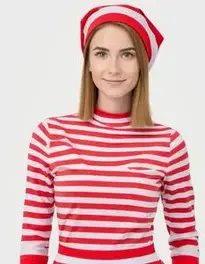 Woman Where Waldo face swap