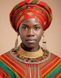 African Attire Near face swap