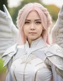 Angel Dust Cosplay face swap