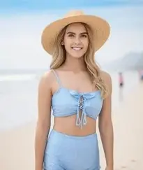 Beach Attire For Woman face swap