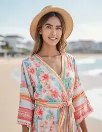Beach Chic Attire face swap
