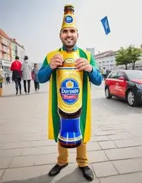Beer Bottle Fancy Dress face swap