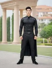 Black Shirt Outfit face swap