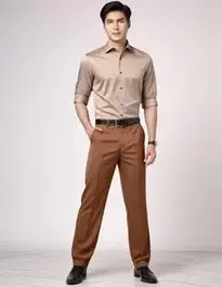Brown Pant Matching Shirt face swap