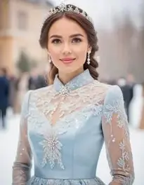 Classy Winter Wedding Guest Dress face swap
