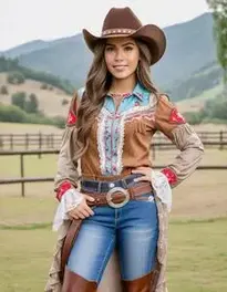 Cowgirl Outfit For Party face swap