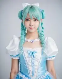 Cute Cosplay face swap