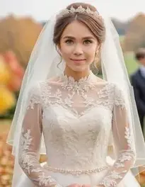 Dress Wear Fall Wedding face swap