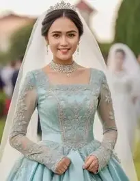 Evening Wedding Guest Dress face swap
