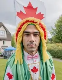 Canadian Fancy Dress face swap