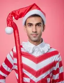 Candy Cane Fancy Dress face swap
