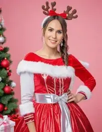 Christmas Party Dress For Woman face swap