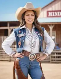 Cowgirl Style Clothing face swap