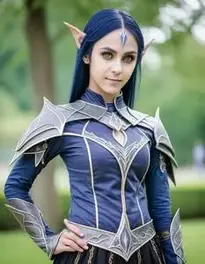 Dark Elf Cosplay face swap