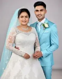 Designer Mother The Groom Dress face swap
