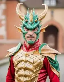 Dragon Fancy Dress Adults face swap