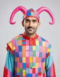 Elmer Fancy Dress face swap