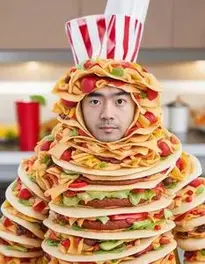 Food face swap