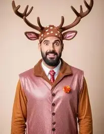 Funny Stag Outfit face swap