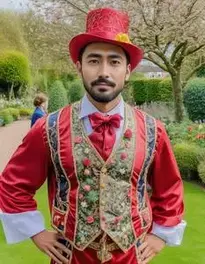 Garden Party Attire Man face swap