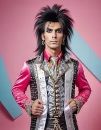 Glam Rock Fancy Dress face swap