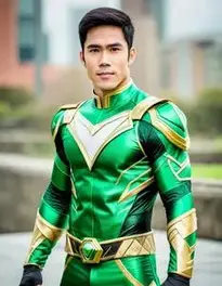 Green Ranger Cosplay face swap