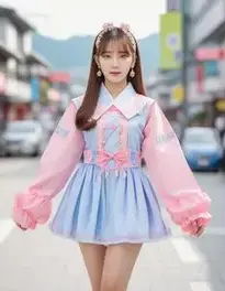 Korean Street Fashion face swap