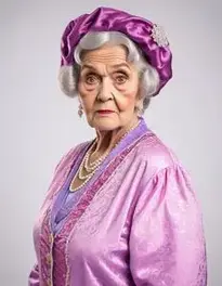 Gangster Granny Fancy Dress face swap