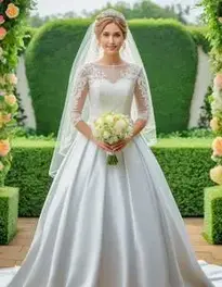 Garden Attire Wedding face swap