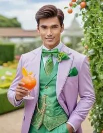 Garden Cocktail Attire face swap