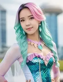 Mermaid Cosplay face swap
