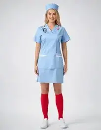 Nurse Fancy Dress Woman face swap