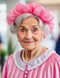 Old Lady Fancy Dress Hen Party face swap