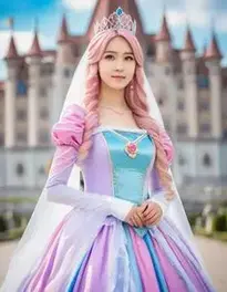 Princess Cosplay face swap