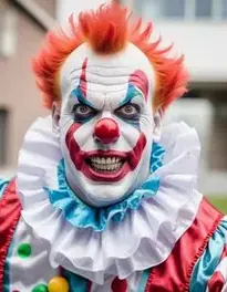 Scary Clown Costume For Adults face swap