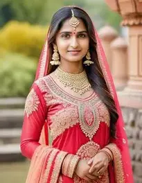 Simple Party Wear Indian Dress face swap