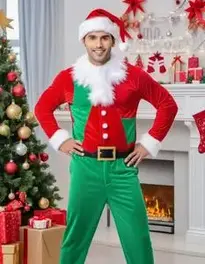 Man Christmas Party Outfit face swap