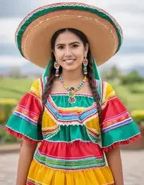 Mexican Attire Female face swap