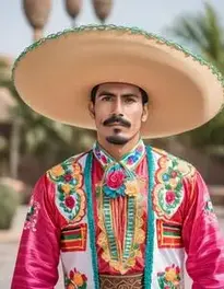Mexican Fancy Dress Man face swap