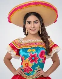Mexican Fancy Dress Woman face swap