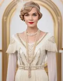Modern Gatsby Attire For Female face swap