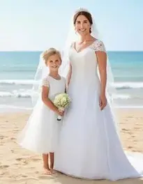 Mother The Bride Dress For Beach Wedding face swap