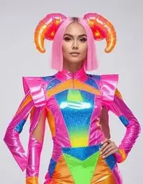 Neon Party Outfit face swap