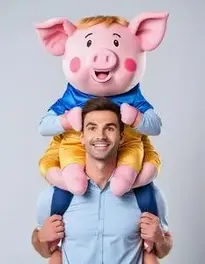 Piggyback Costume For Adults face swap
