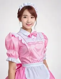 Pink Maid Outfit face swap