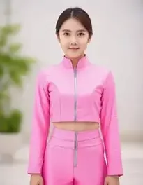Pink Two Piece Set face swap