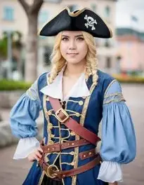 Pirate Cosplay Female face swap