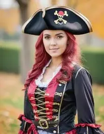 Pirate Halloween Costume Woman face swap