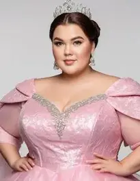 Plus Size Evening Dress face swap