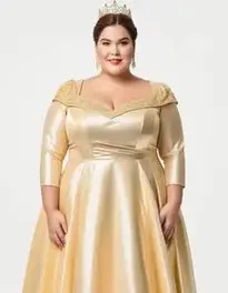 Plus Size Party Dress For Woman face swap